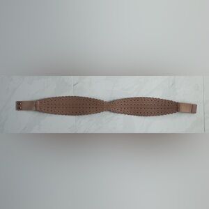 Halogen Laser Cut Floral Stretch Belt